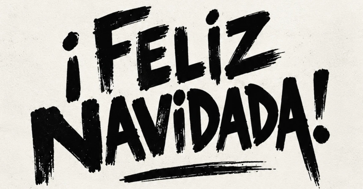 ¡Feliz NavidADA! — original hand-painted festival lettering